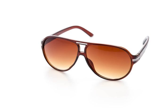 light brown square sunglasses