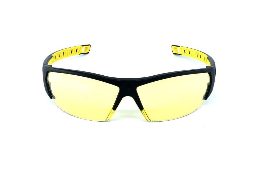 yellow safety glasses